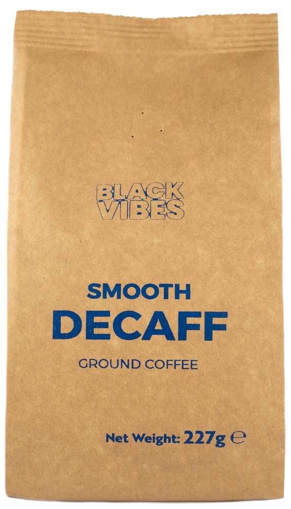 Black Vibes - Bezkofeinowa Kawa Mielona (227g) | Łagodna Mieszanka | Made in Italy