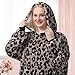 Waitu Wearable Blanket Sweatshirt Gifts for Women and Men, Sherpa Wearable Blanket Hoodie, Oversized Thick Sherpa Hoodie Blanket, Body Blanket Robe - Leopard