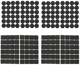 Dylan-EU 192 Pcs Furniture Pads Black Non-Slip Floor Protectors Pads Rubber Feet Pads for Tables Chairs Sofas Cabinets - Protect Your Wood Tile Floor - Round & Square