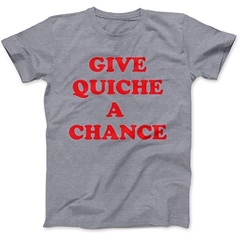 Robot Rave Give Quiche A Chance T-Shirt Grey Cover