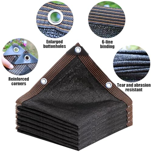 Voile d'ombrage de jardin YVYKFZD 7.5x15m filet protection solaire UV - 7