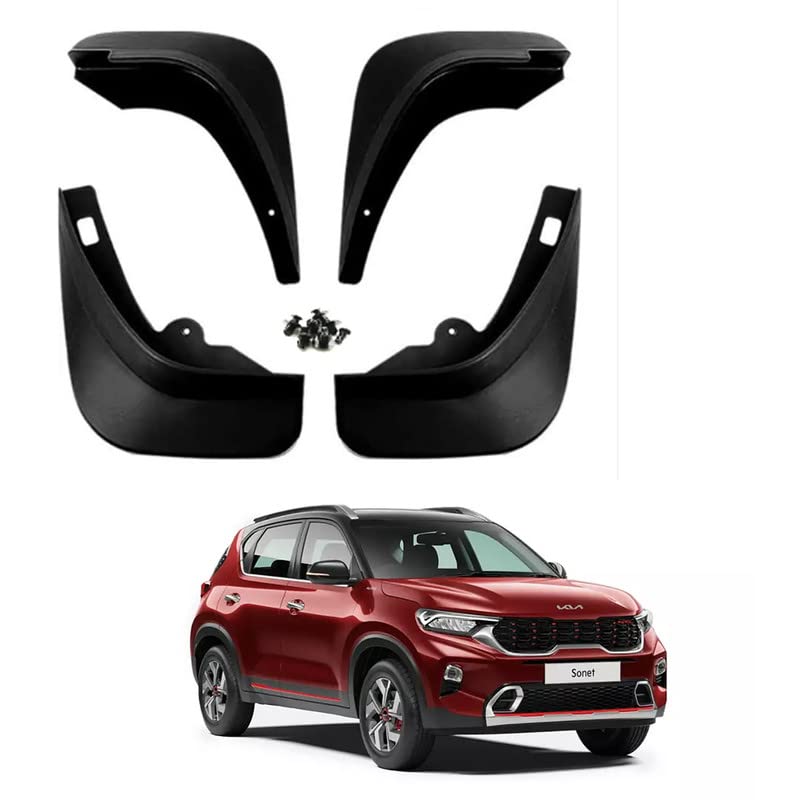 Auto Beast Car Mud Flaps O.E Type Mud Guard Set of 4 pcs for Kia Sonet | Car Mud Flap