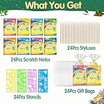 ZMLM Valentines Day Gifts Kids Classroom: 16 Pack Scratch Rainbow Art Notebook Paper, Birthday Party Favors For Kids 4-8, Bulk Goodie Bags Stuffers, Student Prizes From Teacher, Kindergarten Toy - Image 4