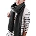 Produktbild Unisex Strickschal Lang Grobstrick Schal Warm Winterschal einfarbiges Halstuch Oversized Schlauchschal für Herbst und Winter, Grau, Einheitsgröße