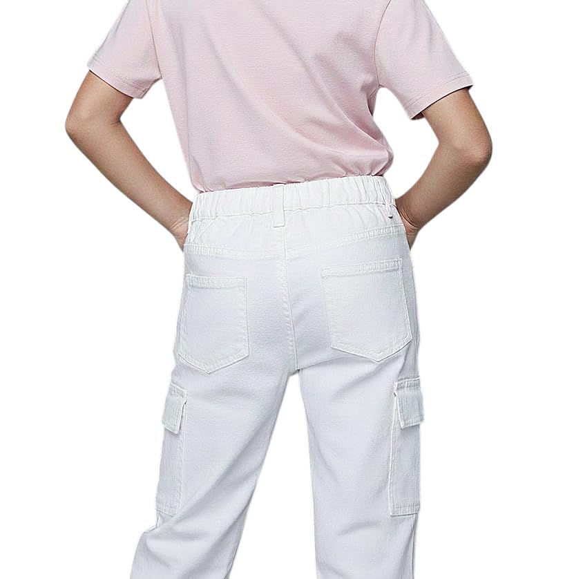 Image of Amazon Brand - Jam & Honey Girls Cotton Rich Jogger Jeans | Elasticated Waistband Cargo Jean | Jeggings | Age 2-13 Years