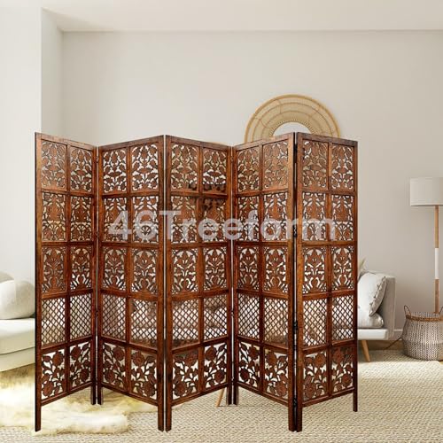 Image of Wooden Room Partition /Screen /Room Divider /Room Separator for Livng Room Bedroom Home Office Restarurant Hallway 20Inches Wide (5 Panel 6 Feet)