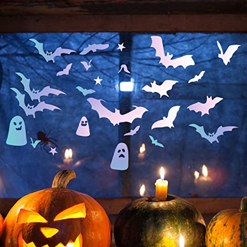 Decalque de fantasma de janela - Adesivos duráveis de Halloween | Adesivos de fantasma de Halloween