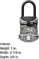 Vista 6 de Master Lock Lock Box, Set Your Own Combination Portable Key Safe, 2-3/4 in. Wide, 5406D,Black, Grey