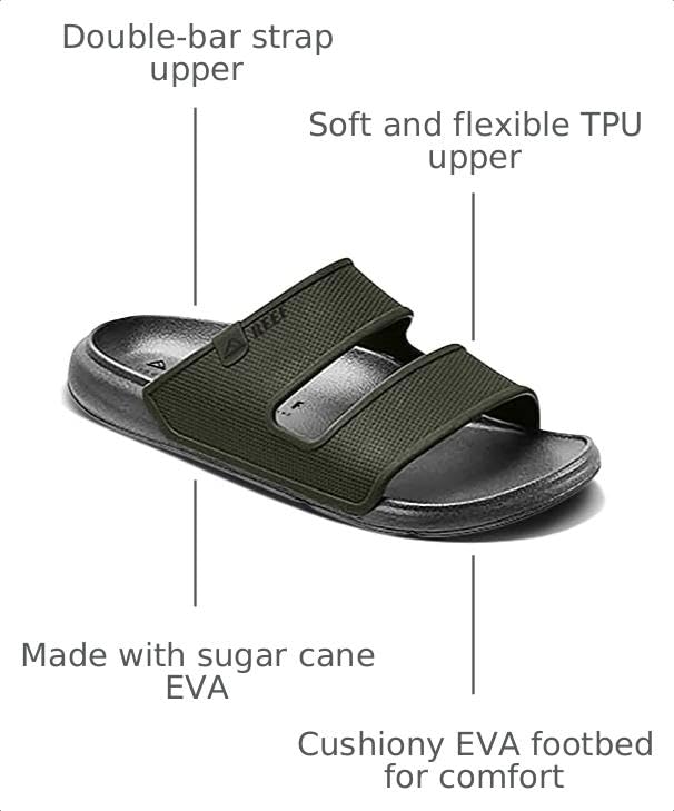 Image of REEF Men's Oasis Double Up Waterproof Slides | Beach Sandals