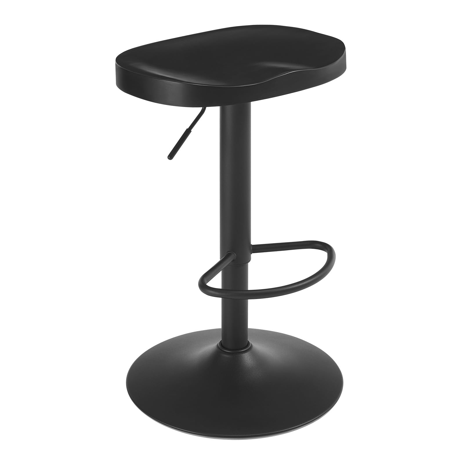 WOLTU Barhocker, Hocker höhenverstellbar drehbar, mit Sattelsitz Fußstütze, Drehhocker aus Massivholz Metall, Küchenhocker Schminkhocker Arbeitshocke