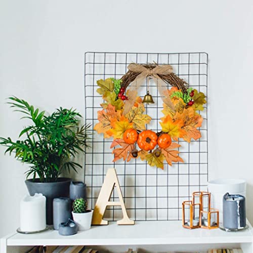 Guirlande de Noël artificielle avec couronne d'automne pour mur de porte extérieure maison