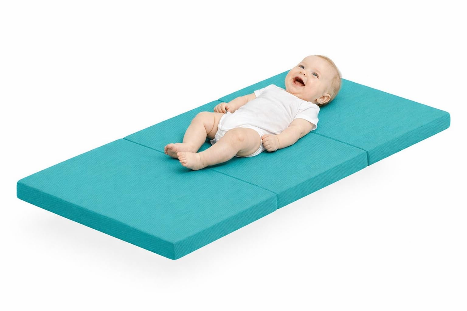SONHO Colchón Plegable de Cuna de Viaje Bambi – Espuma HR D23, 120x60 cm, Grosor 5 cm, Tejido 3D Transpirable y Confortable