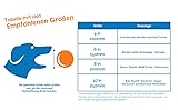 BOOMER BALL - Fast unzerstörbarer Hundeball, schwimmt auf dem Wasser, Ideal für bewegungsfreudige und energiegeladene Hunde, robustes & langlebiges Hundespielzeug (Größe 20cm, Blau oder Rot)
