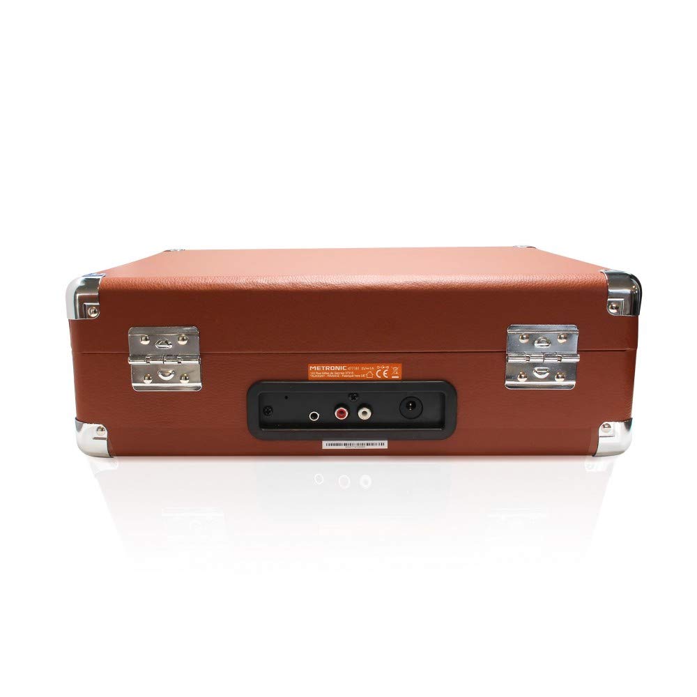 METRONIC 477181 - Piastra in vinile vintage 33, 45 e 78 giri 2 altoparlanti