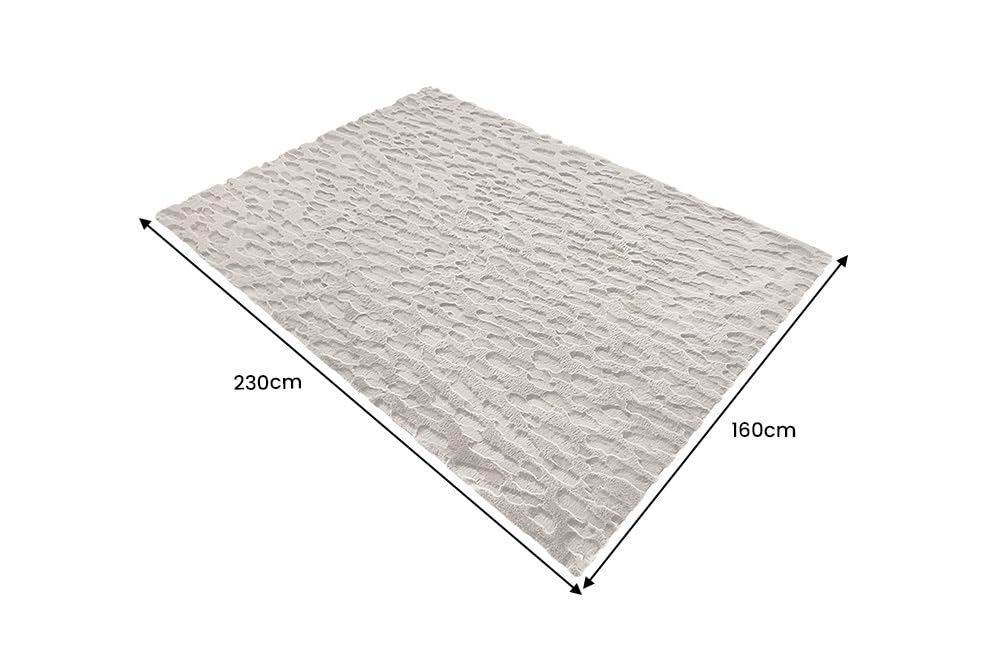 Riess Ambiente 3D Hochflor Teppich Dune 230x160cm Taupe - Baumwollmischung