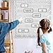 MotiMind Boho Standard Pocket Chart for Classroom, 7 Pockets Chart for Teacher Lessons Home Classroom School Aids Fits Standard 3'' Sentence Strips and Word Cards 28''x28''