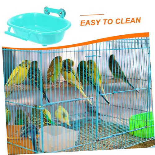 Image of BESPORTBLE Box Bird Bath Birds Supply Compact Bird Birds Bathtub Bowl Parakeet Bath for Cage Bird Cage Bathtub Bird Supplies Cage Hanging Bath Tub Bird Hanging Bathtub Bird Shower Tray Parrot