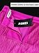 AOMEI Women's Rose High Waist Fringe Tiered Bodycon Pencil Midi Skirt L