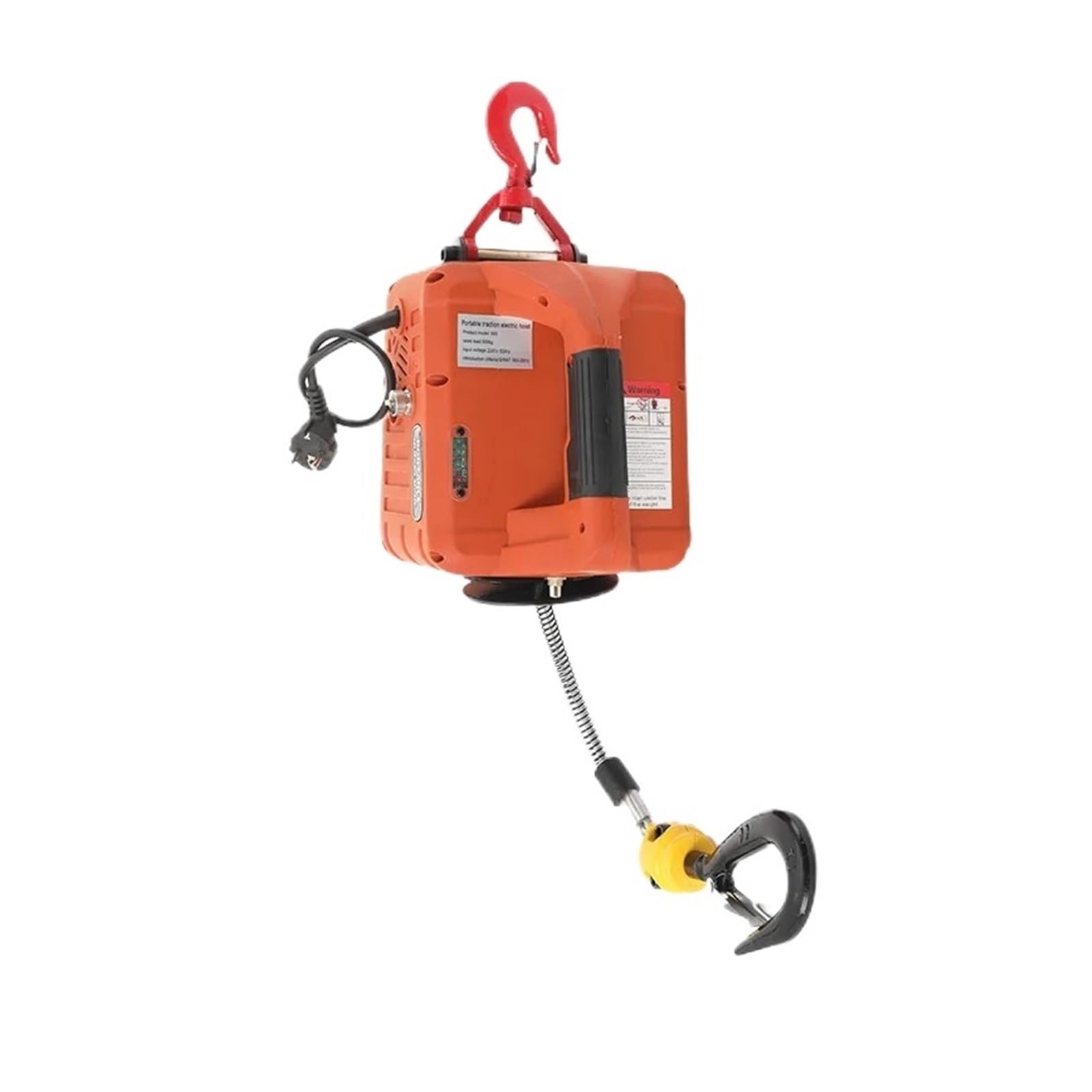 Montacargas eléctrico Polipasto eléctrico de 1500W, cabrestante portátil, grúa, máquina Control remoto inalámbrico, 500kg con
