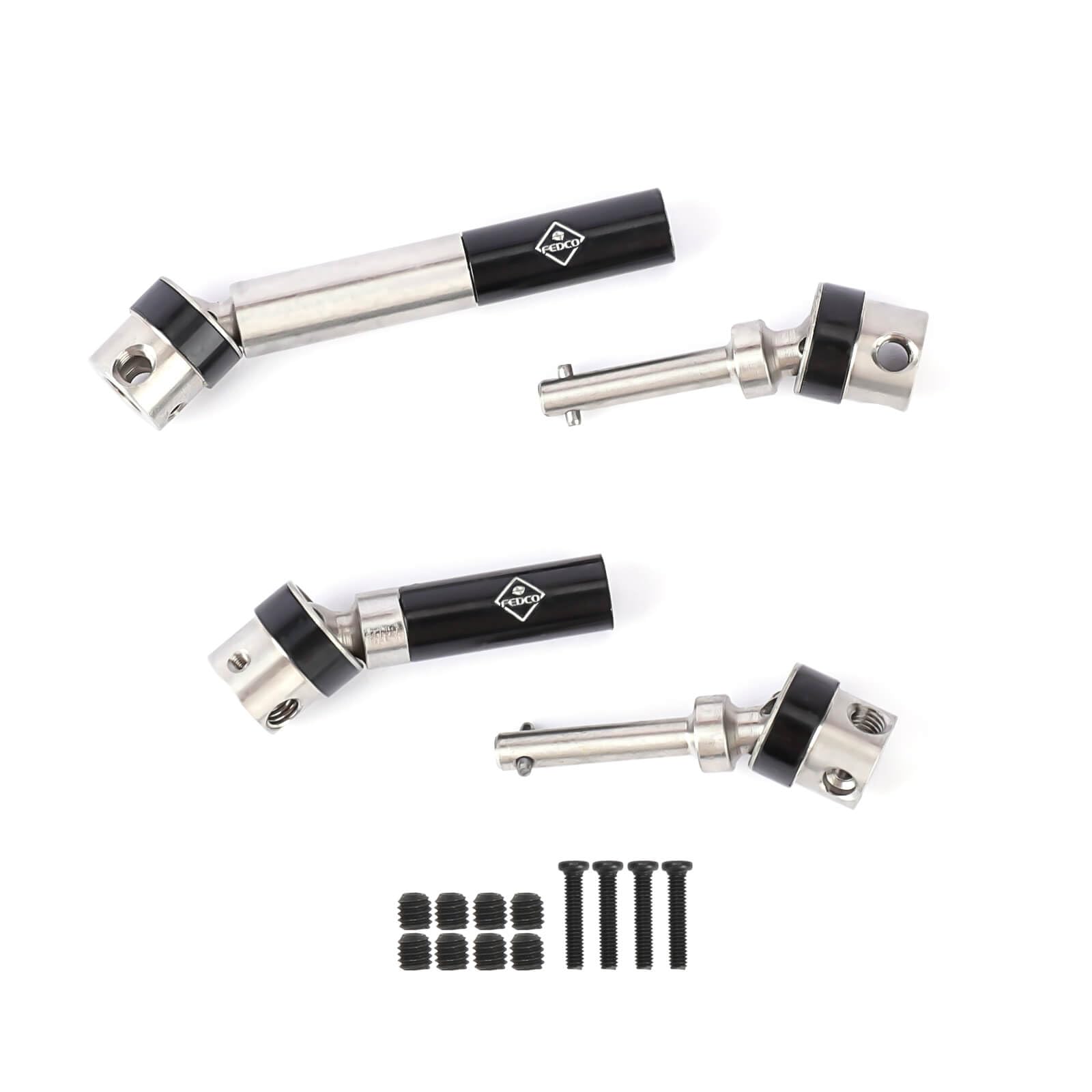FEDCO Drive Shaft CVD Front & Rear Center Steel Driveshaft for TRX4M Upgrade Parts Defender Bronco 1/18 RC Crawler