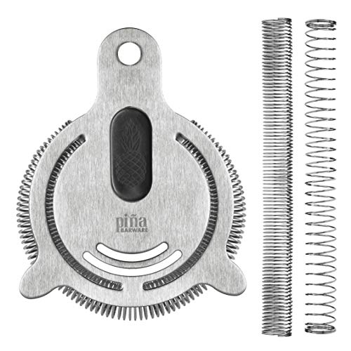 Piña Barware Hawthorne Strainer - Commercial Quality With Two Coils One Strainer
