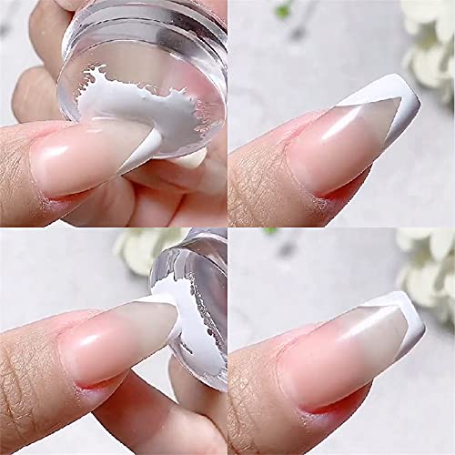 Dornail Clear Silicone Nail Stamper French Tip Nail Art Stamper Jelly Stamper For Nails French Nail Stamper Kit Manicure Nail Art Tools #TOP5