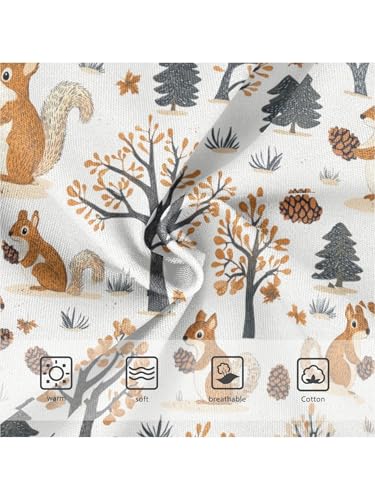 ZZKKO Forest Squirrels Pine Cones Girls Underwear Toddler Panties for Girls Comfort Brief Size 2T3