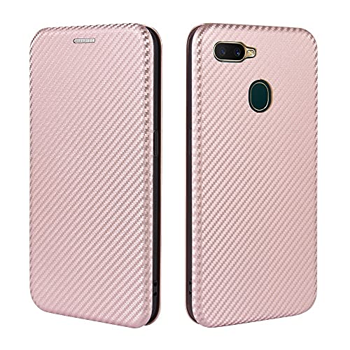 Housse Oppo A7 en cuir PU Rose Gold avec protection antichoc