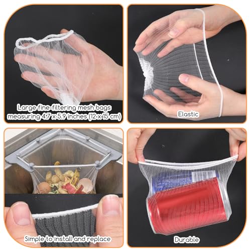 Bolsas de Malla para Colador de Fregadero, 100 Unidades Desechables miniatura 3