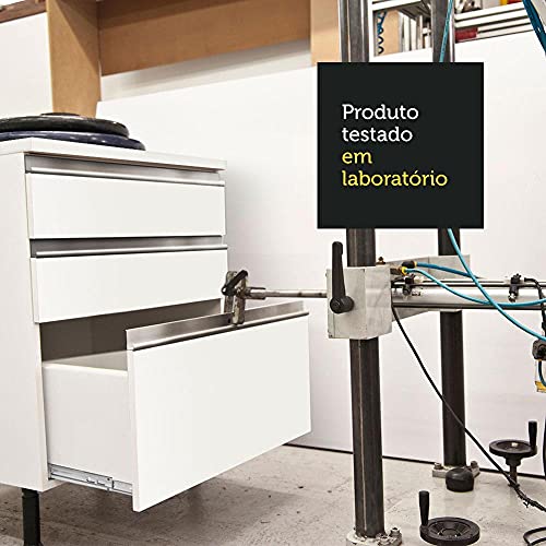 Armário de Cozinha Compacta Madesa Topazio com Balcão e Tampo - Branco/rustic