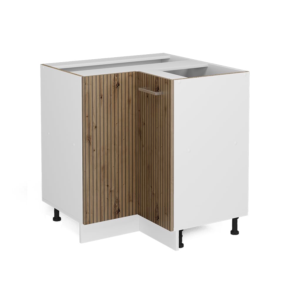 Vicco Mobile ad angolo cucina R-Line, Rovere artigianale, 75.6 cm senza piano di lavoro, per la libera combinazione all'interno di sistemi cucina modulari