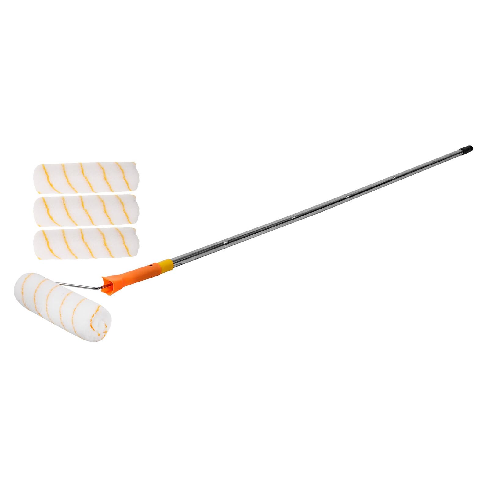 Rulli Verniciatura con Asta Telescopica in Acciaio Inossidabile Rulli Antigoccia per Verniciare Pareti e Angoli Difficili Manico Ergonomico e Facile da Pulire Compatibile con