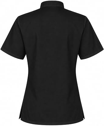 ChefsCloset Women's Short Sleeve Classic 10 Button Chef Coat
