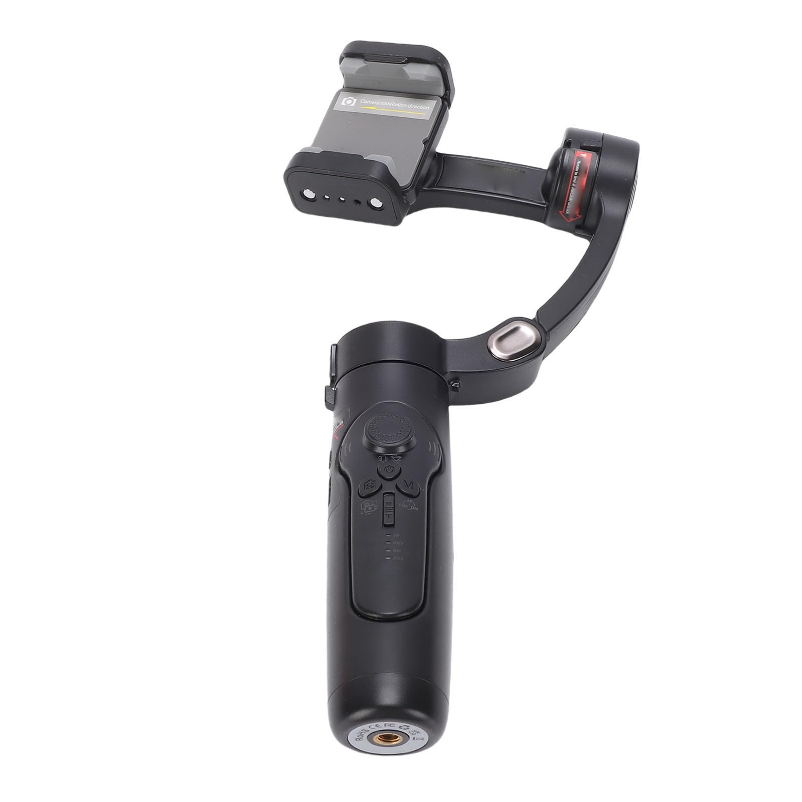 Tbest Estabilizador de Teléfono con Seguimiento Facial AI Vlogging Portátil Plegable de Mano para Grabación de Video Smartphone Creadores de Contenido Vloggers de Viajes Plástico