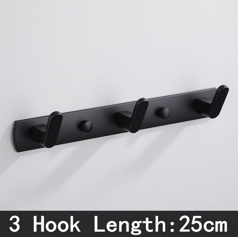 Black White Robe Hook Bathroom Towel Hooks Towels Bag Hat Hook Wall Mounted Clothes Coat Hook Wall Hanger Bathroom Hardware Black White 5 Hook