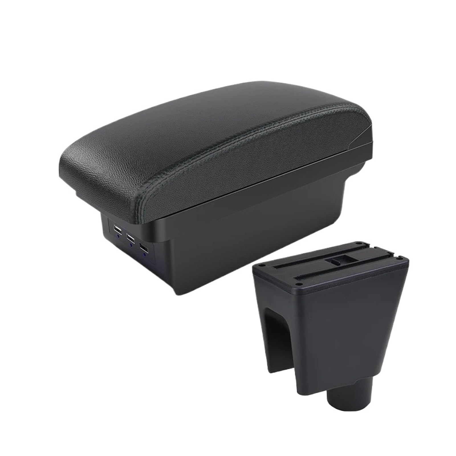 Ggwqoops Car Armrests For Chevrolet For Spark III For Aveo For T200 Armrest Box Car Storage Accessories Interior Details Armrest Box(B2 Black line 3 USB)