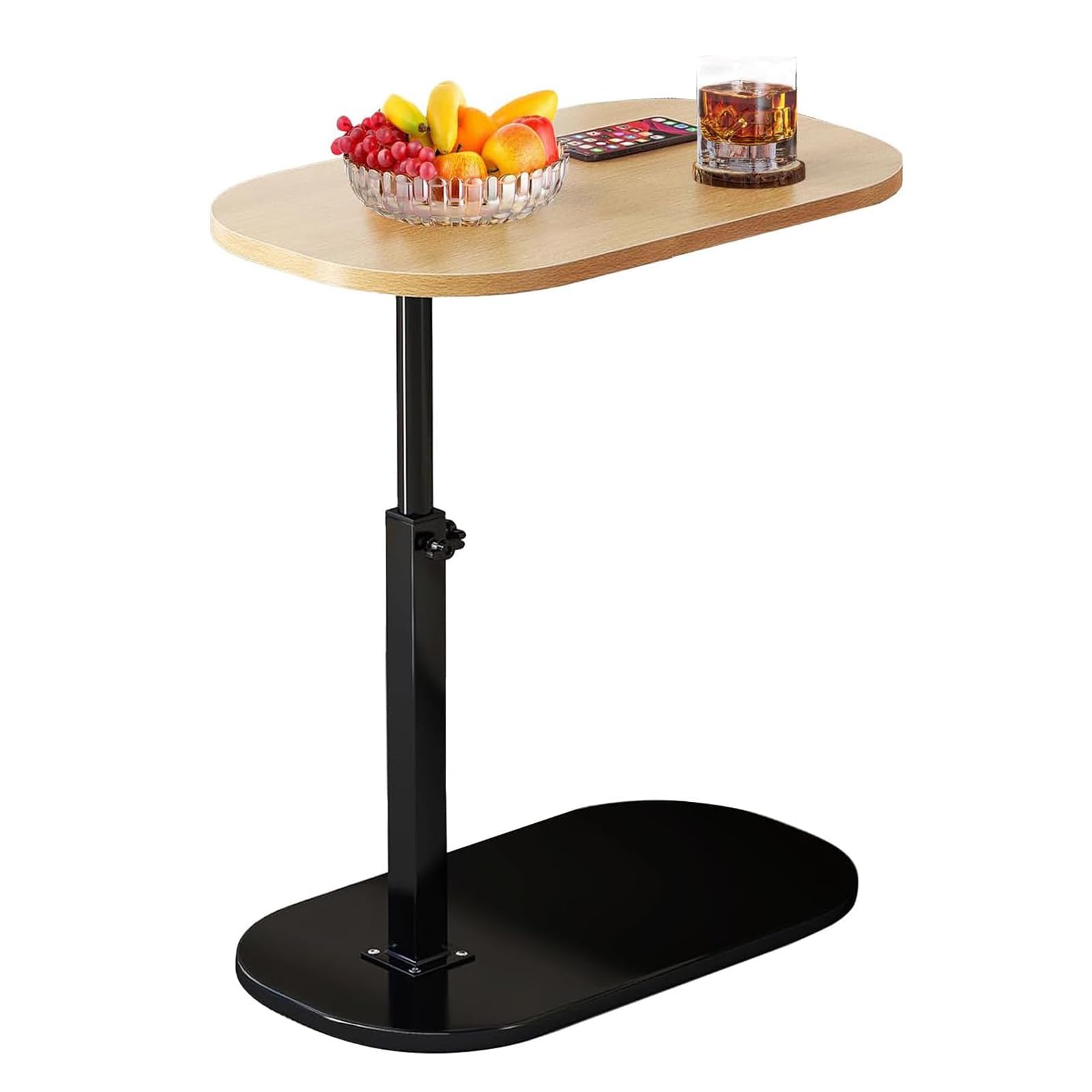 C-vorm laptoptafel bijzettafel met smal uiteinde, mcm ronde bank kleine sofa armleuning c-salontafels - België