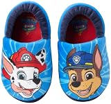 Nickelodeon Boys’ Paw Patrol Slippers – Chase and Marshall Plush Fuzzy Slippers (5T-12 Boy), Size 5/6, Paw Patrol