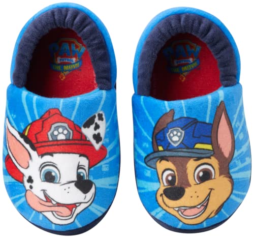 Nickelodeon Boys? Paw Patrol Slippers ? Chase And Marshall Plush Fuzzy Slippers (5T-12 Boy), Size 7/8, Paw Patrol #TOP1