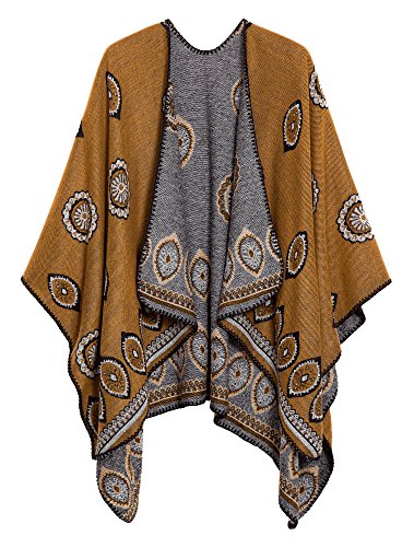 EXCHIC Donne Casual Oversize Poncho Cape Modello