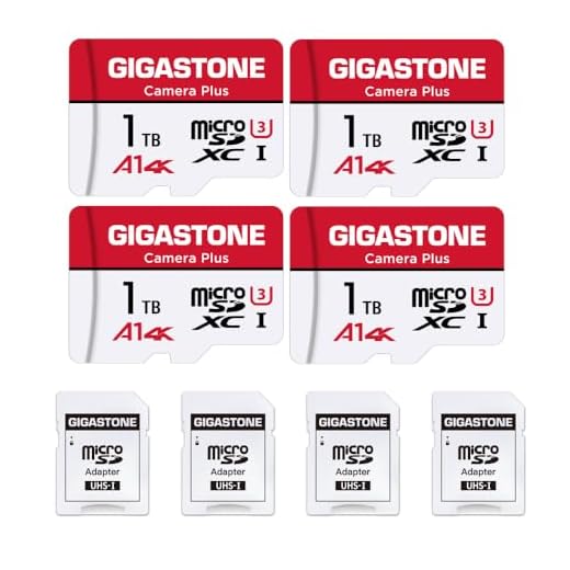 GIGASTONE 1TB Micro SD Card 4-Pack