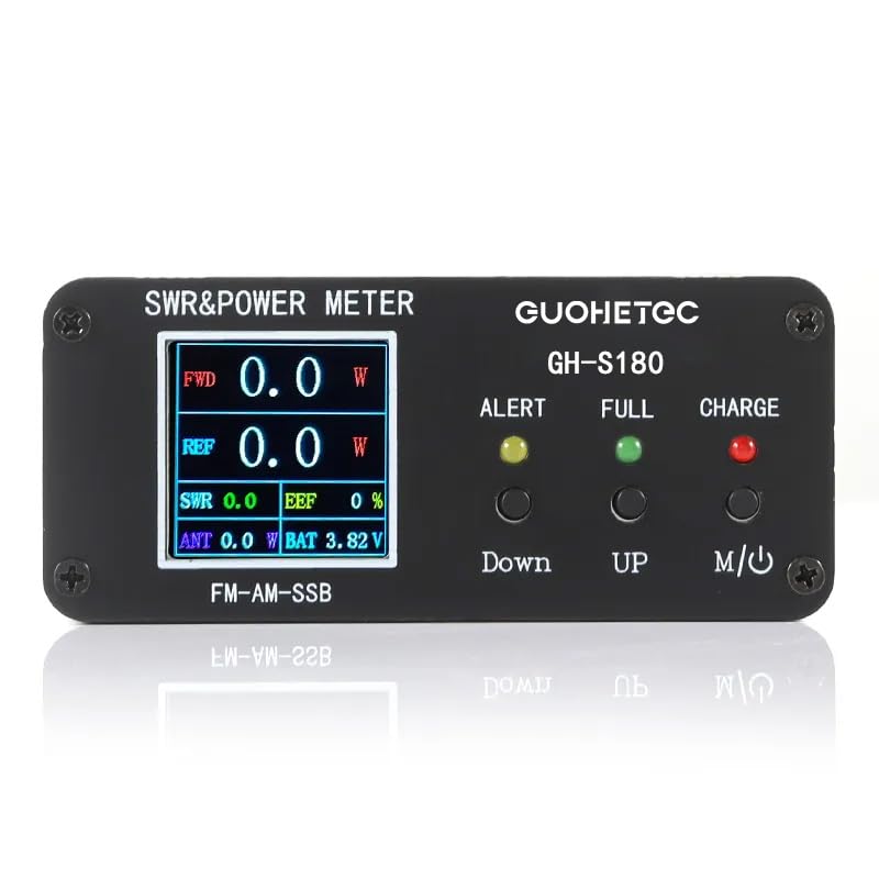 GUOOHETE GH-S180 120W SWR Power Standing Wave Meter High Standing Wave Alarm Function 240 * 240 Full Color HD Display FM-AM-SSB