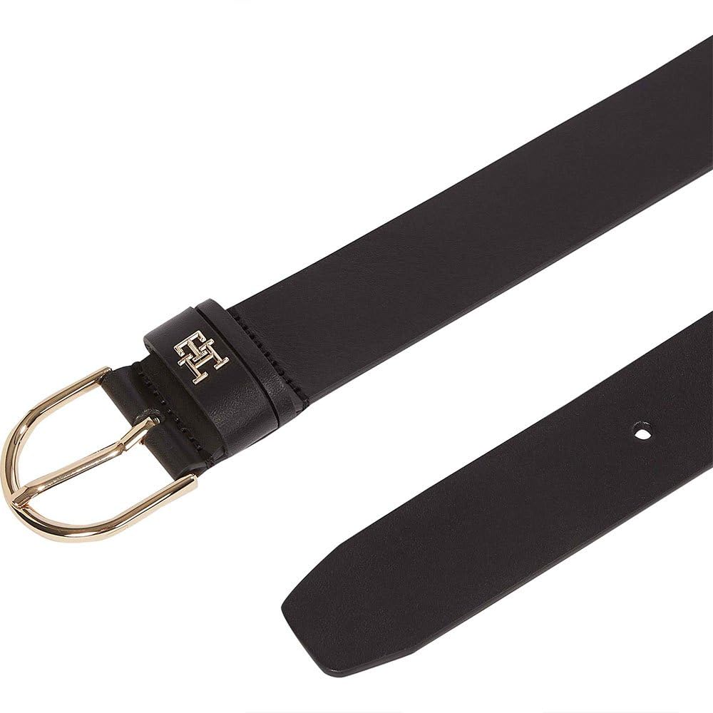 Tommy Hilfiger Damski pasek 3,5 cm Essential Effortless z klamrą szpilkową, czarny (czarny), 90