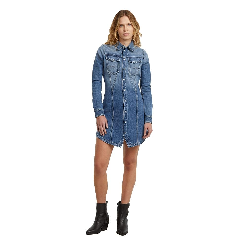 G-STAR RAW Pitched Hem Shirt Dress ls wmn