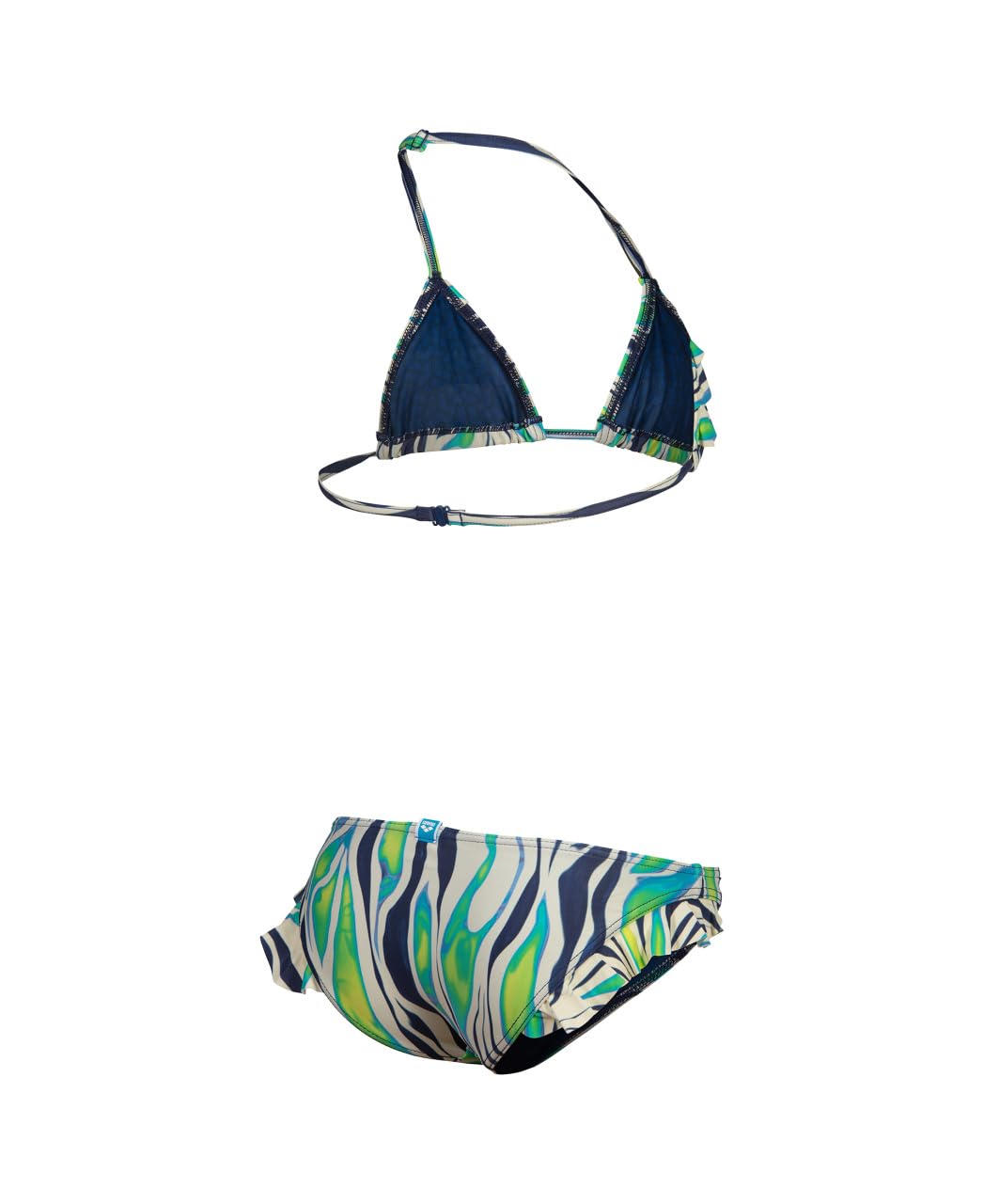Arena Girls' Arena Water Print Bikini Triangle Due Pezzi Bambine e Ragazze