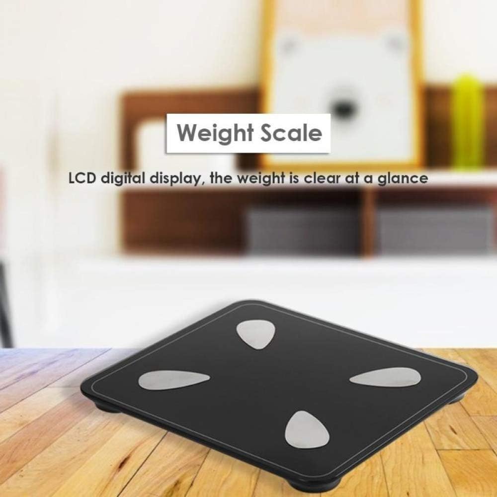 電子体重バスルームスケールボディファットスケールLCDデジタルディスプレイウェイトバスルームバランスインテリジェントBluetoot