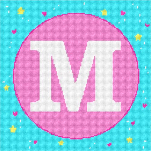 Pepita Needlepoint kit: Letter M Dreamy, 10