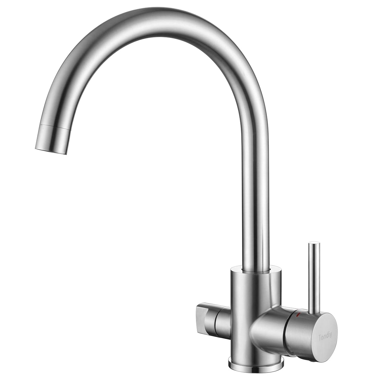Grifo de Cocina con Interfaz de Lavavajillas 3/4", Cepillado