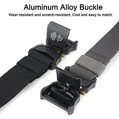 Elastic Belts for Men Women, Tactical Nylon Canvas Belt Military Stretch Belts with Quick Release Buckle 1.5 Inch4