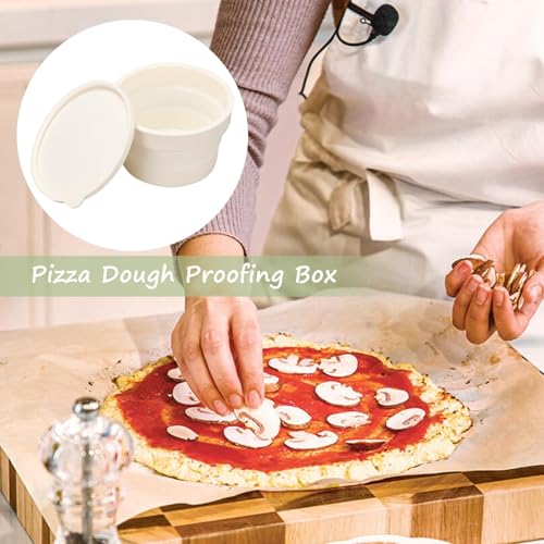 Contenedor de masa de pizza a prueba de pan con tapas herméticas recipientes plegables 6